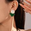 Silver Needle Sparkling Resin Earrings Women's Hong Kong Style Retro High-end Stud Earrings Temperament Fashion Personalized Earrings