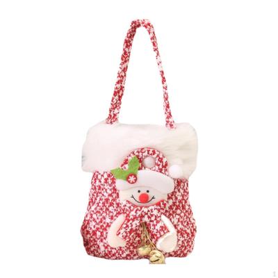 Saco de Presente de Boneca de Natal Guloseima Bonito Meia Decorativa Portátil Decoração Reutilizável Bolsa