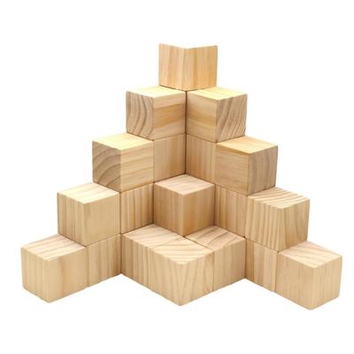 50/100 Stück 20/25/30mm Holzwürfel, Unfertige Holzklötze für Bastelarbeiten, Quadratische Holzblöcke für Bastelarbeiten, Duschblöcke zur Dekoration
