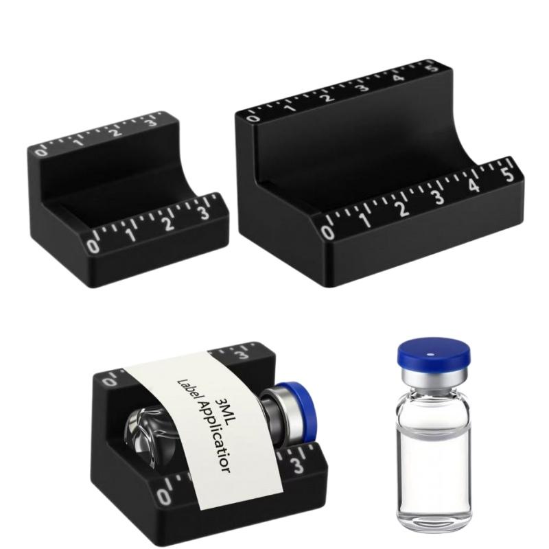 3D Printing Vial Label Applicator Portable Sticker Alignment Tool 1/2Pcs for Essential Oil Bottle Labeling Projects