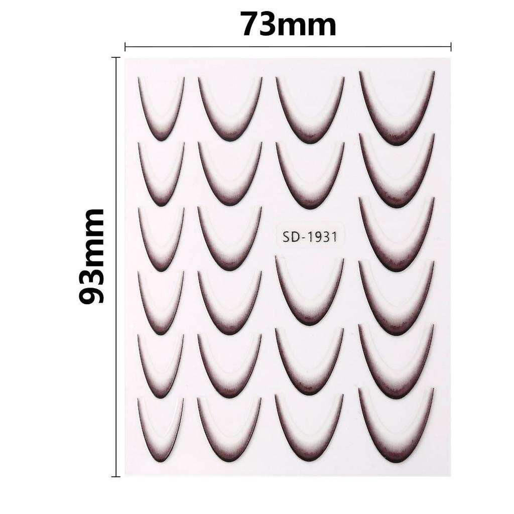 Waterproof Solid Color & Gradient French Nail Stickers - Durable & Stylish for DIY Manicures