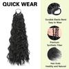 MISS WIG Synthetic Long Ponytail Extensions Braided Pony Tail Hairpiece Rubber Band Hair For Women Daily Wear