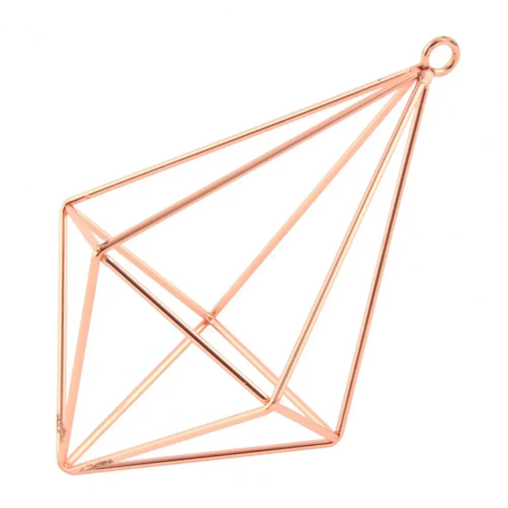 

Залізний геометричний горщик макраме, кишеньковий настінний бохо, внутрішній дворик, домашній декор, садівництво, зелена рослина, підвісна підставка, повітряний тримач для рослин, домашній декор rose gold 7.8x7.8x12.3cm