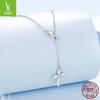 S925 Sterling Silver Eternal Cross Y Necklace, Pop Infinite Love Collarbone Chain