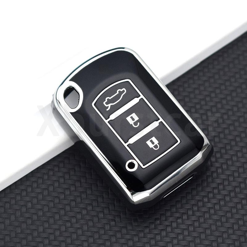 2/3 Buttons Shell Fob Holder For Mitsubishi Eclipse Cross Outlander Sport Mirage G4 Lancer Remote Tpu Car Key Fob Case Cover