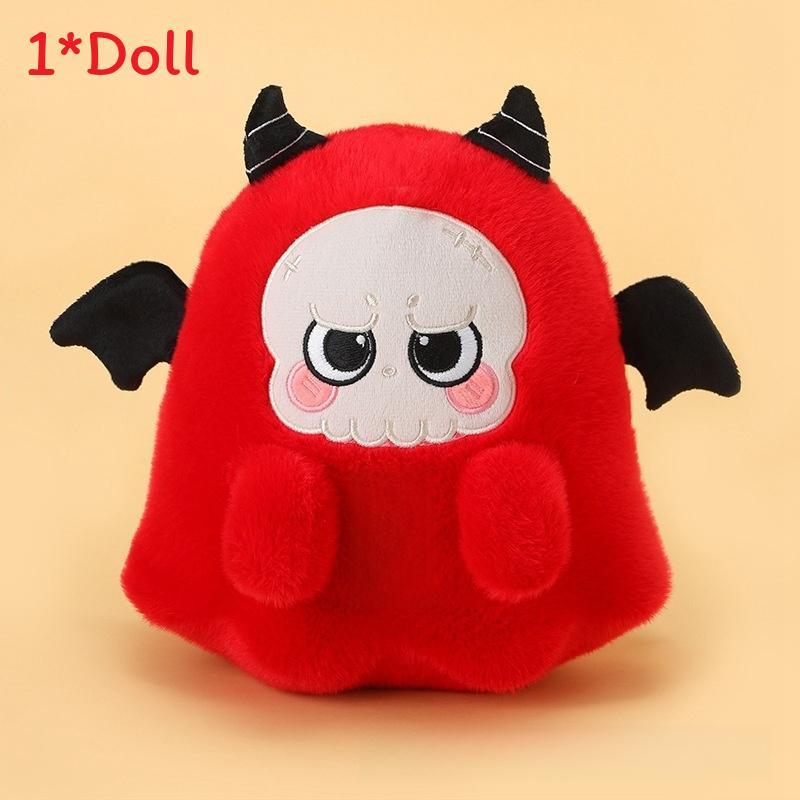 Halloween Ghost Pumpkin Plush Toy With Soft Short Hair For Holiday Decorations And Kids