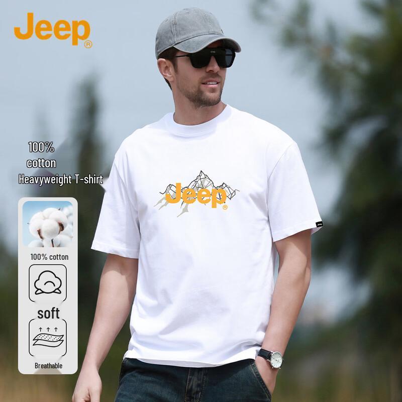 Jeep Men s Heavyweight Cotton Short Sleeve T-Shirt 36