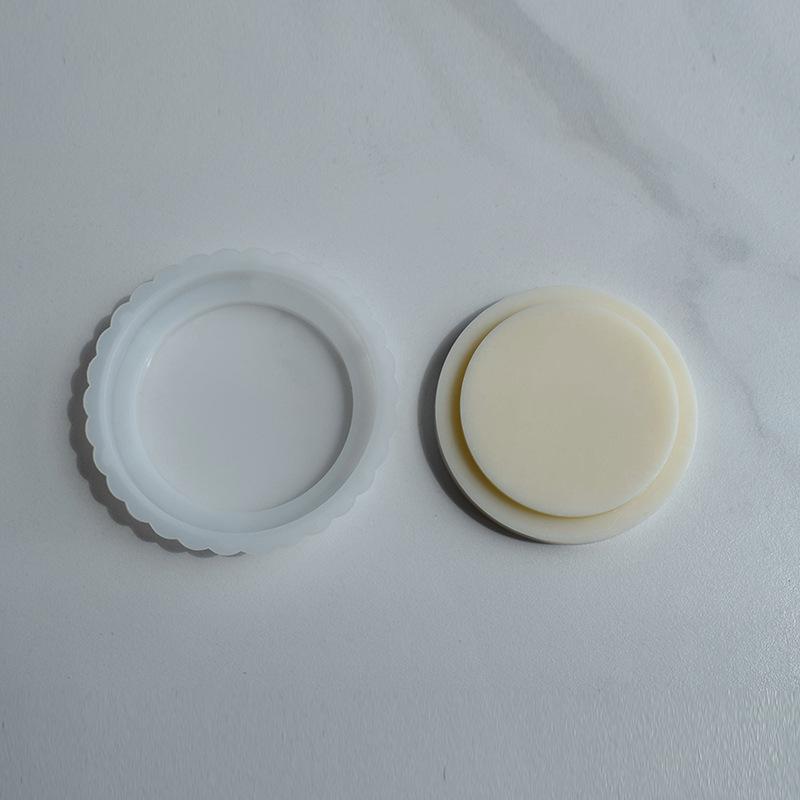 תבנית סיליקון עגולה לכוס נר עם מכסה, קופסת אחסון ומראה אפוקסי שרף, עשה זאת בעצמך צמנט, גבס, ארומתרפיה