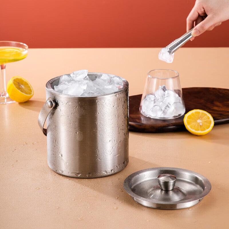 304 Stainless Steel Double-Layer Ice Bucket
