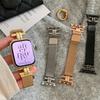Leopard Print Magnetic Women Gold Wristband for Apple Watch Band Ultra 3 49mm For iWatch Series 11 10 9 8 7 SE3 46mm 44/45/40/38mm Strap Lady Bracelet