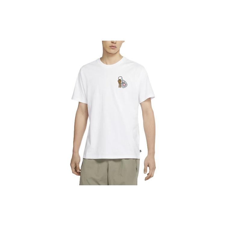 Nike SB Skateboard Round Neck Pullover Short Sleeve White Men s DD1307-100 L