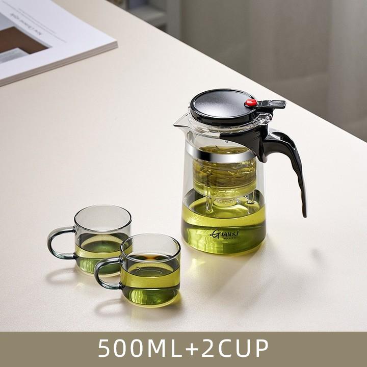 Tea Pots Heat Resistant Glass Tea Pot Tea Infuser Chinese Tea Set Kettle Coffee Glass Maker Convenient Office Tea Sets