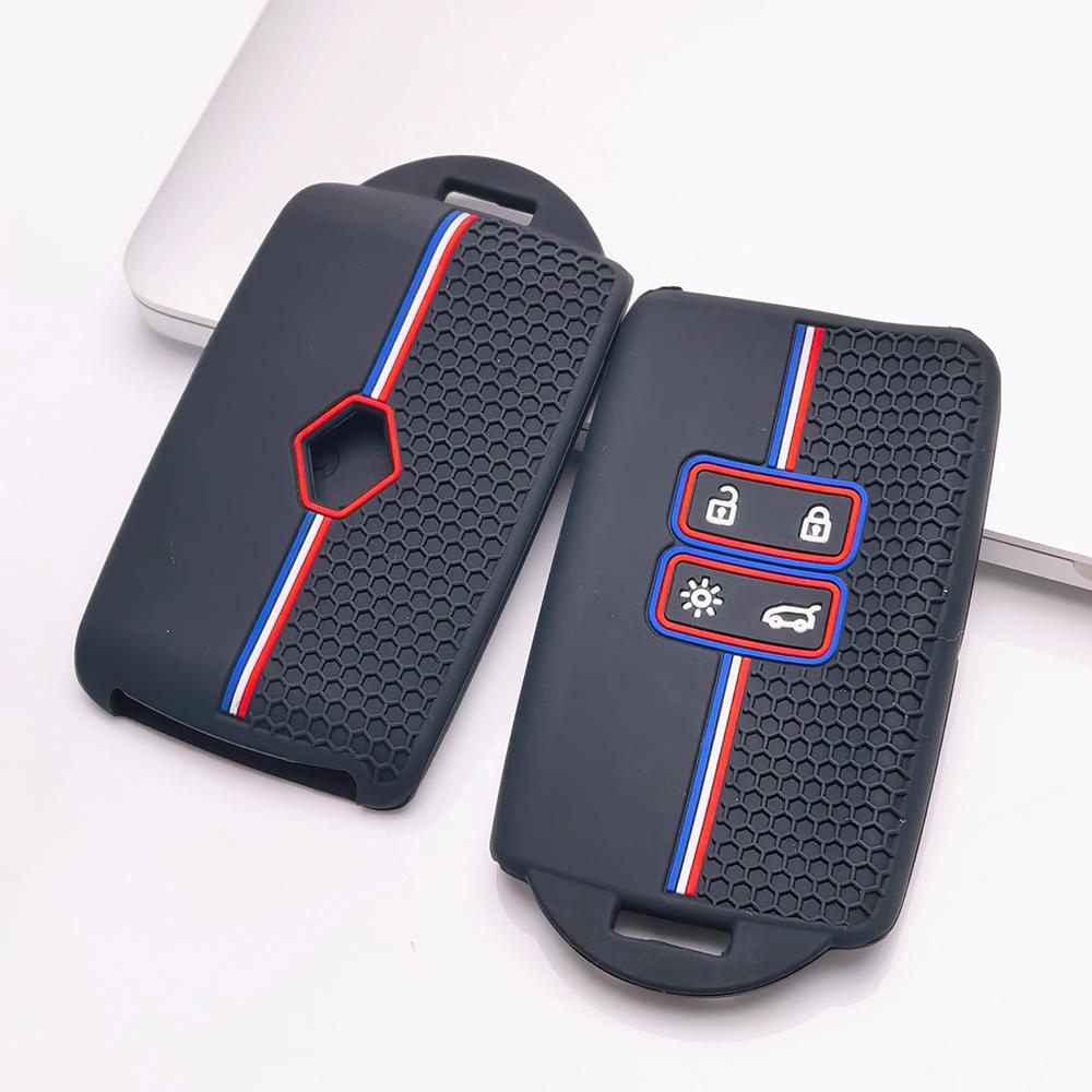 Key Fob Cover for Renault Koleos Kadjar Megane Talisman Espace Captur Clio Scenic Anti-Scratch Guard Shockproof Protection Soft Grip Texture