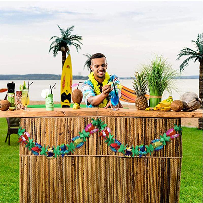 3M Colorful Wreaths and Ribbons Decorate Hawaii Summer Tropical Party Home Decorate Tropical Island Beach Holiday Supplies