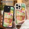 Phone Case: 2D Flat Design, Suitable for iPhone 18, 17, 16, 15, 14, 13 Pro Protective Case, Rainbow Cupcake, Perfect Christmas and Halloween Holiday G