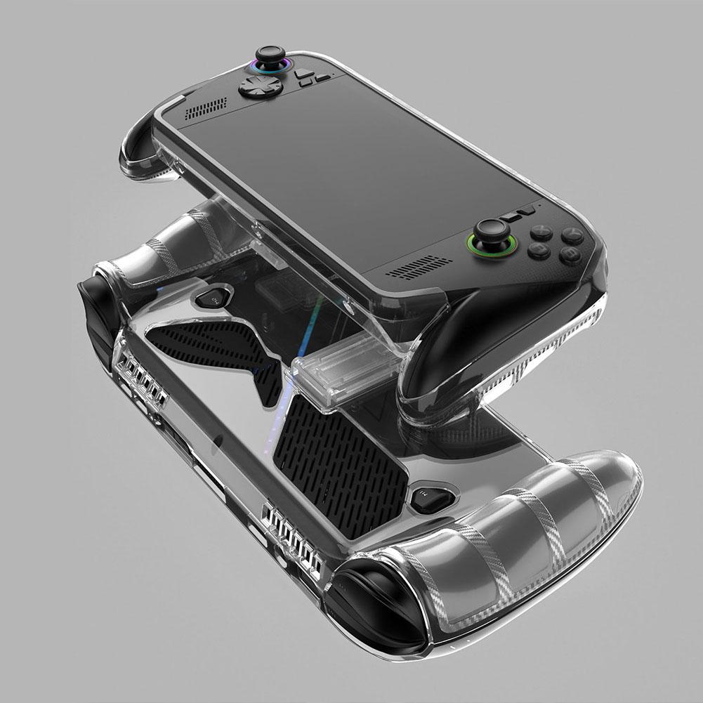 Für ROG Xbox Ally X Handheld TPU Transparente Vollabdeckung Hülle mit Halterung Rückständer Stoßfest Anti-Rutsch Schutz Zubehör