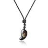 Four Divine Beasts Carved Onyx Azure Dragon Lucky Charm Adjustable Length [KOAI] Pendant/Necklace - - Men's & Women's