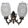 Double Dome Glass Wall Lamp for Living & Home Decoration Turkish Lamp (multicolur, Bulb Not Included); Made In India