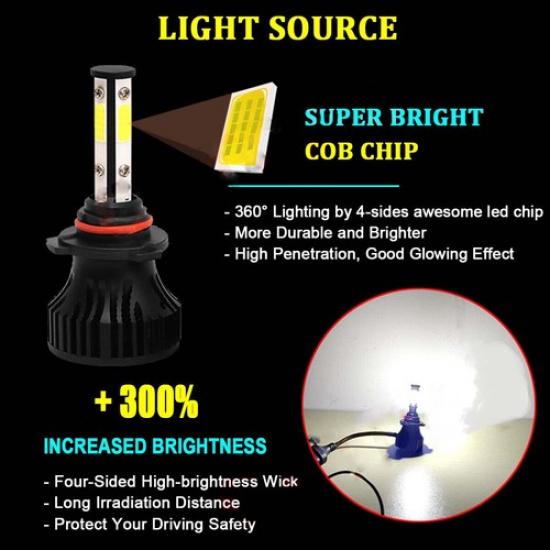 LED Headlights + Fog Light 6x Bulbs for 2003 2004 2005 2006 GMC Sierra 1500 3500