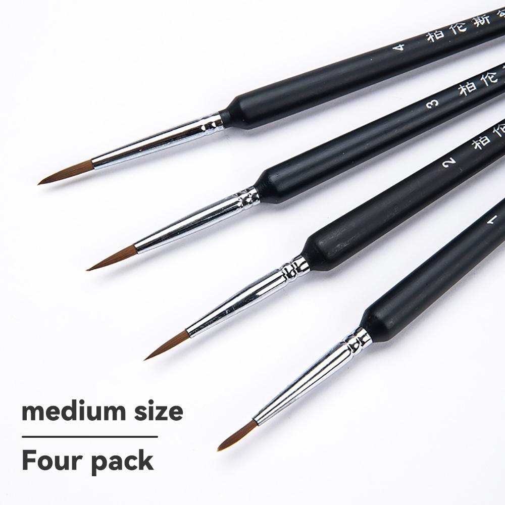 4/5/11pcs Miniature Hook Line Pen Art Painting Brushes Weasel Hair Paint Brush Gouache Watercolor Oil Paint Artists Hand Painted