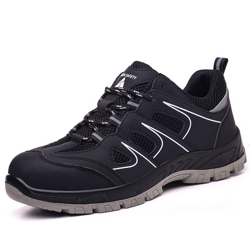 New Men'S Safety Shoes, Puncture Resistant Work Shoes, Men'S Protective Shoes, Wear-Resistant Work Boots Tactical Boots