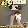 Fashion cross-strapped fluffy slippers women's outer wear home autumn and winter French niche casual temperament simple cotton slippers
