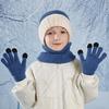 Chapéu de Inverno de Malha Infantil com Letras Bordadas e Abas para Orelhas para Calor ao Ar Livre