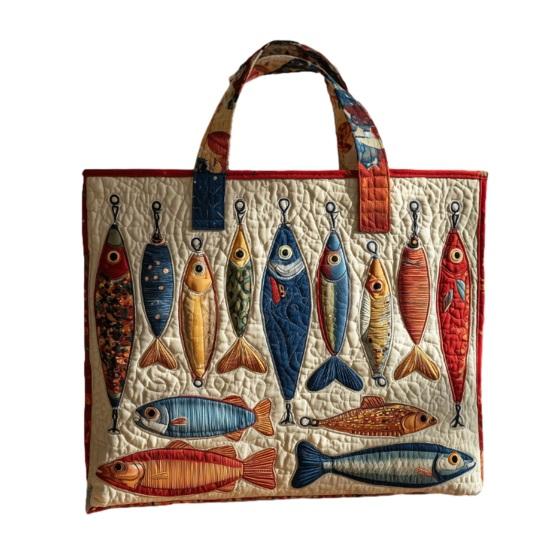 Quilted Tote Bag Women Vintage Shoulder Bag Flowers Animals Handbag Floral Purse for Commuting Party Daily Errands