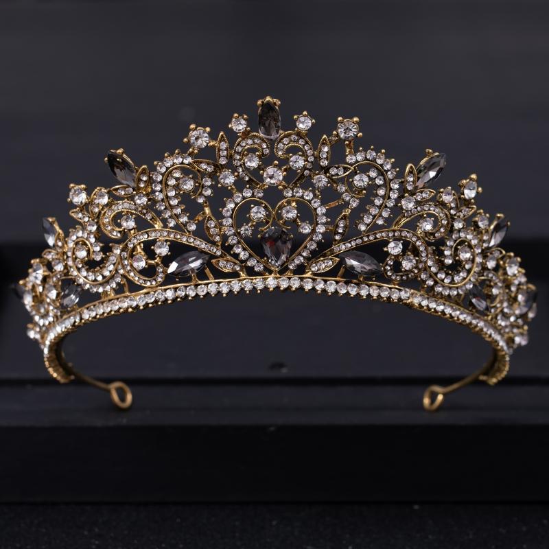 Wedding Crystal Tiara Baroque Crown Bridal Headband Hair Decoration Bride Royal Crowns Elegant Bridal Tiara For Wedding Decor