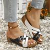New Summer Large-size Platform Slippers Shoes Fish Mouth Platform Color Matching One-word Cool Slippers