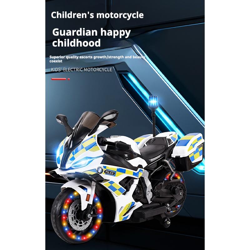 Çocuk Elektrikli Motosiklet Çift Sürücülü Çocuk Arabası Uzaktan Kumandalı Bluetooth Müzik LED Işık, Erken çocukluk eğitimi fonksiyonu