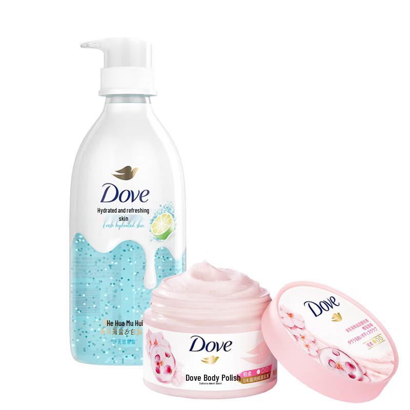 Dove Shower Gel & Body Scrub Duo Set