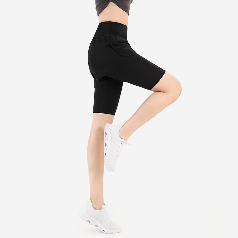 CAMEL Women's Faux Two-Piece Quick-Dry Running Shorts