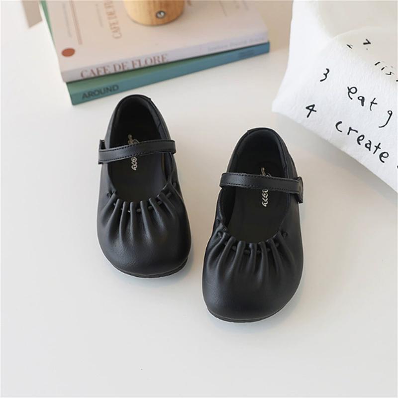 

New Spring Children Shoes For Girls British Style Buckle Leather Princess Shoes Soft Sole Outdoor Fashion Kids Sneakers EU 22-37 36