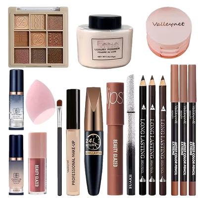 18-teiliges Beauty-Feiertags-Geschenkset Weihnachten Kosmetik Überraschung Starter Make-up Damen-Set Komplett All-in-One Professionell Gesicht Lippen Augen Kosmetikwerkzeuge