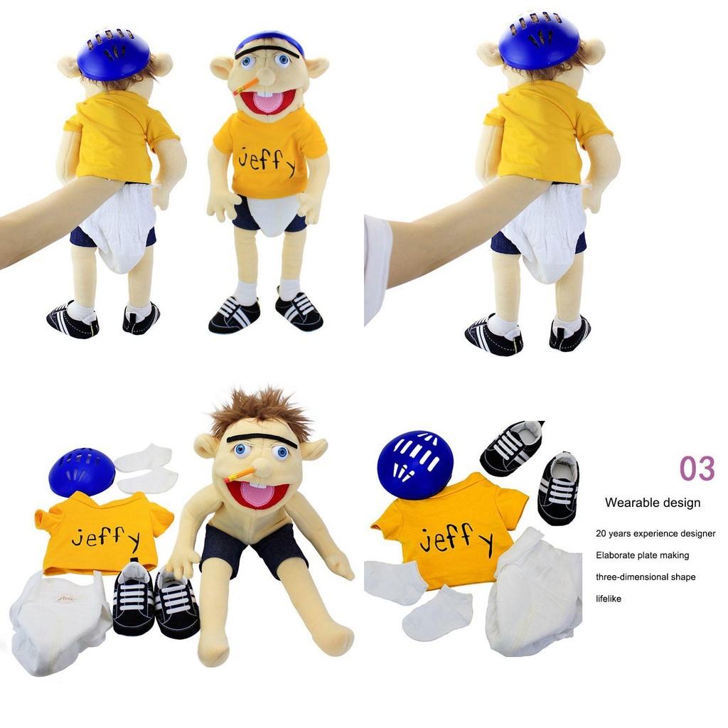 Soft And Skin-friendly Jeffy Cartoon Plush Hand Puppet Toy For Kids And Adults Perfect Christmas And Birthday Gift!