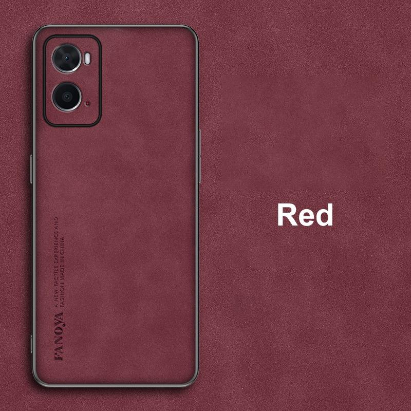 

Роскошный чехол для телефона из искусственной кожи для OPPO A36 A76 A96 4G, матовая противоударная силиконовая накладка с полной защитой для OPPO A96 5G For OPPO A96 5G красный