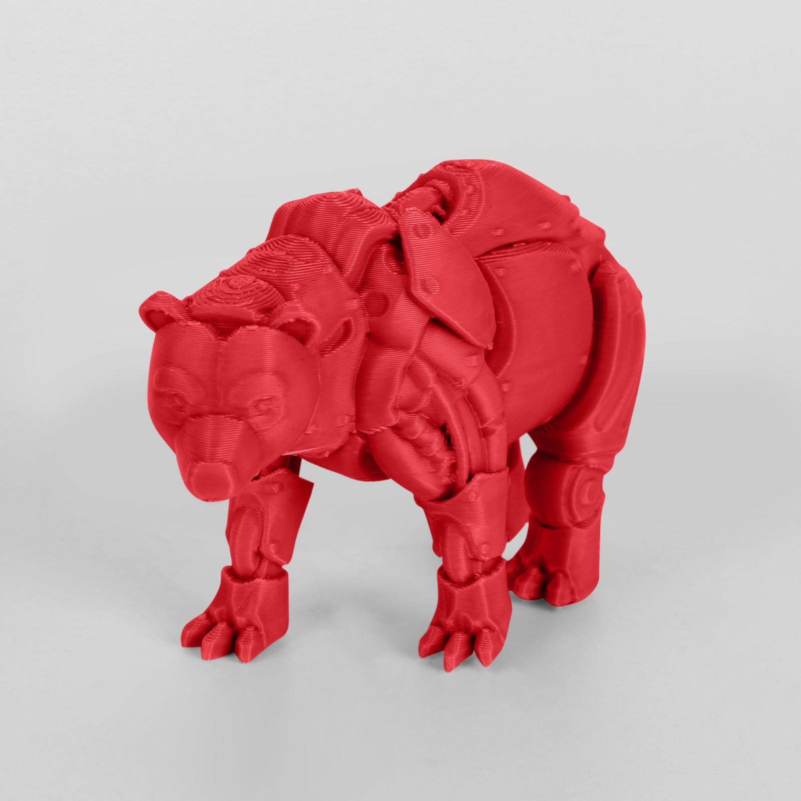 

Механические игрушки-животные, напечатанные на 3D-принтере, украшения для дома, модельные игрушки One Size красный