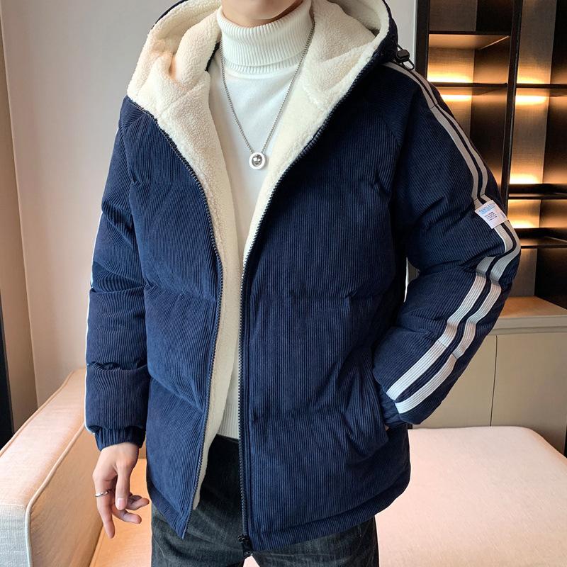 Jackets Men's Winter New Trendy Brand Down Jackets Thickened Corduroy Jackets Couples Teenagers Warm Clothes