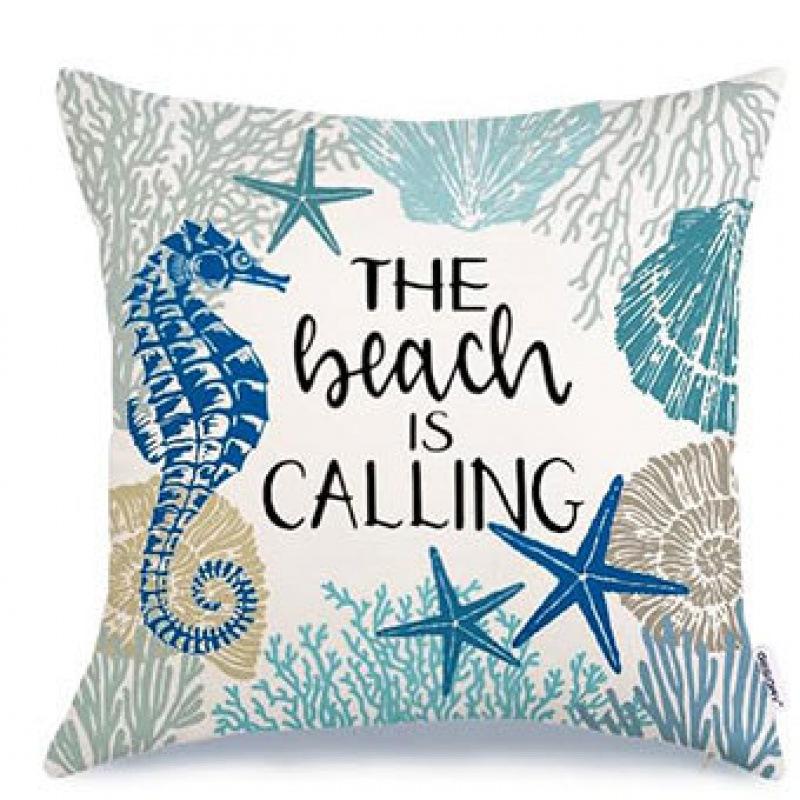 Popular Summer Ocean Beach Beach Pillow Case Pillow Case Home Decoration Sofa Pillow Case