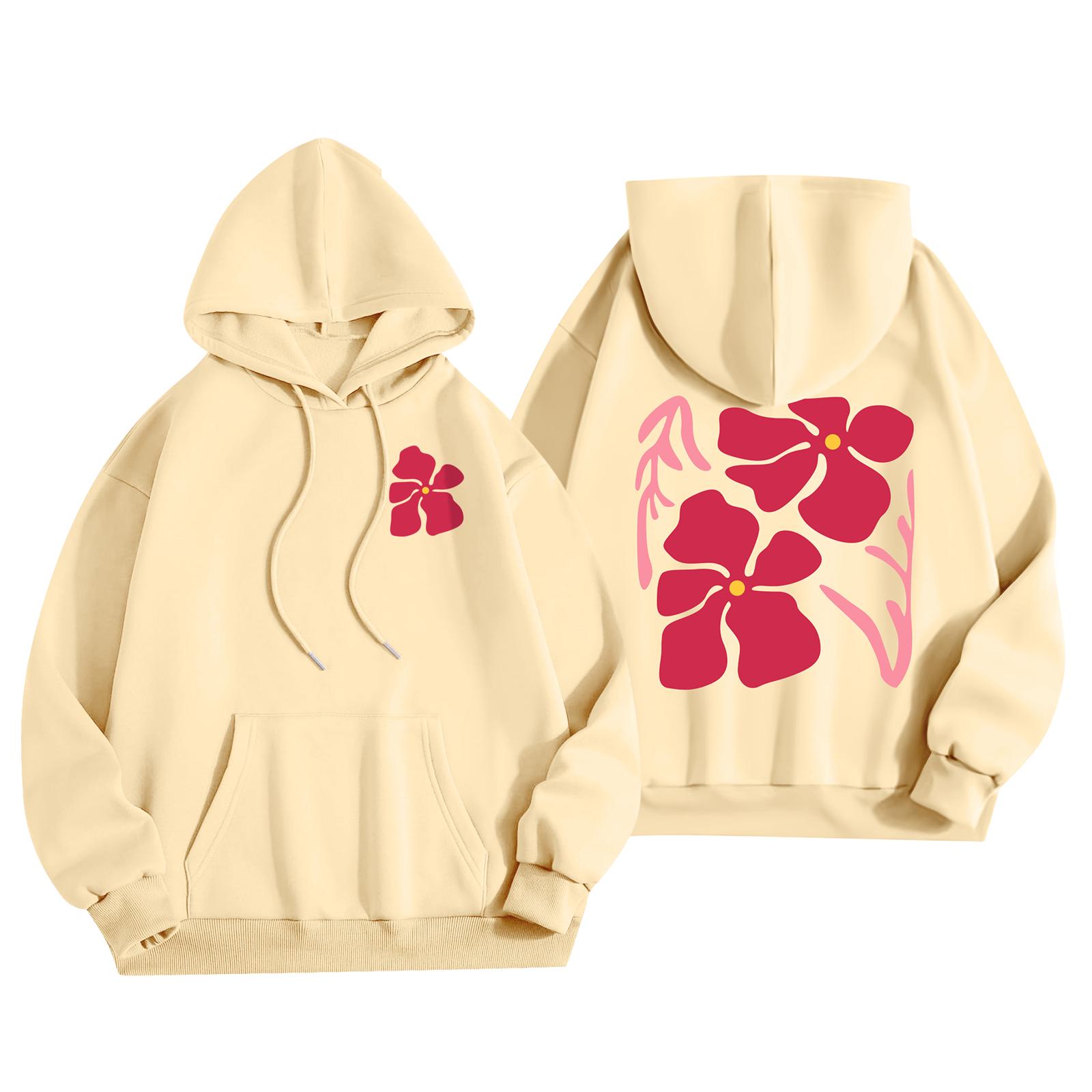 

Женская мода, женский легкий пуловер с длинными рукавами и карманами, толстовка с капюшоном в стиле консервативного стиля XL жёлтый