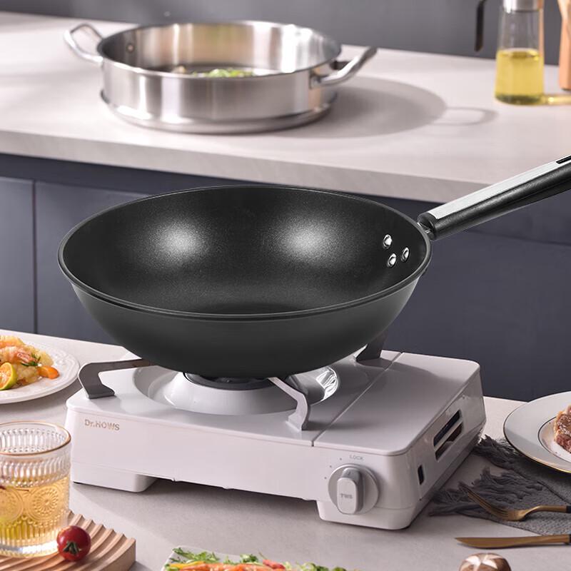 Kangbach 32cm Titan Antihaft-Wok mit sichtbarem Deckel