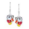 evil eye charm dangle earrings for women and teens for spiritual Made in Turkey from glass and sterling silver and attached with fish "Multi-colored,