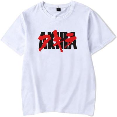 New Anime T-Shirt Merch Akira Casual Short Sleeved T Shirt Unisex Tee, White, Large