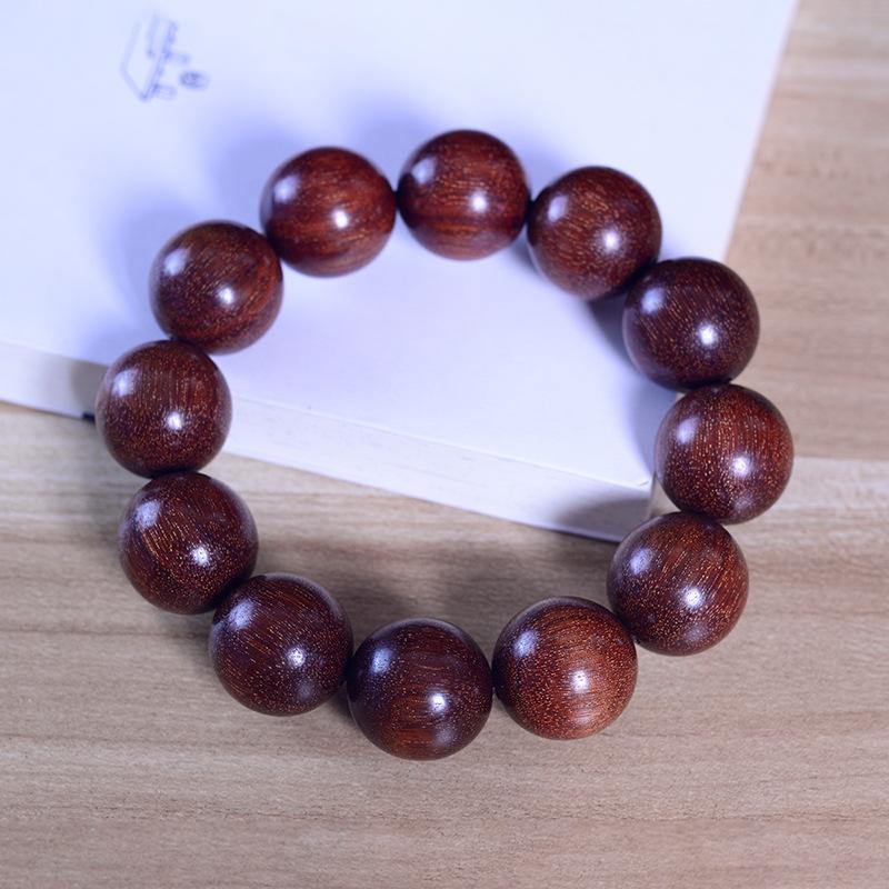 Fine Argentinian Green Sandalwood Single Circle Men's Bracelet Ethnic Style Sandalwood Buddha Pearl Bracelet Cultural Toy Bracelet