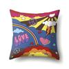 Sofa Pillowcase Home Cushion Cover  Colorful Rainbow