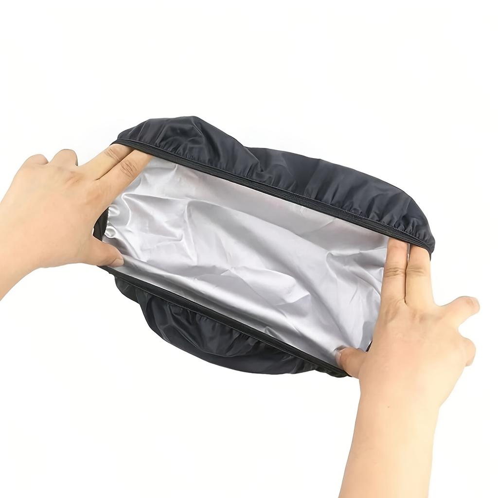 1pc Waterproof Bicycle Saddle Cover, Mountain Bike Seat Protector, Heat Press Rainproof Cover, Cycling Accessories, Compact & Portable