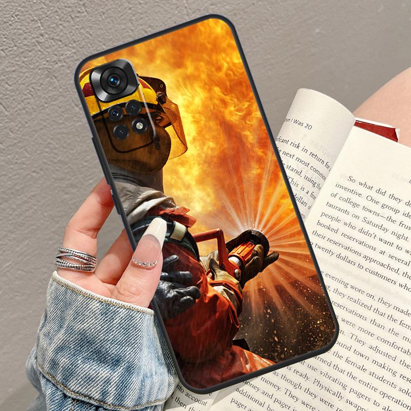 Firefighter Heroes Fireman Phone Case For Xiaomi Redmi Note 14 13 12 9 10 11 15 Pro Plus 13C 10C 12C 14C 15C Cover