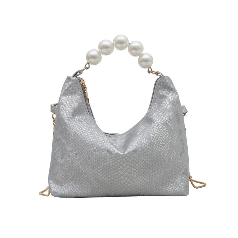 New chain aesthetic casual temperament simple dumpling bag summer pearl handbag shoulder messenger bag women's bag