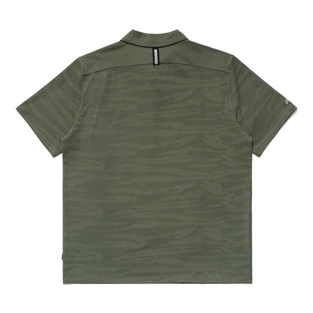 MALBON GOLF [Malbon X Undefeated] Performance Polo Shirt Sage Green (Man)